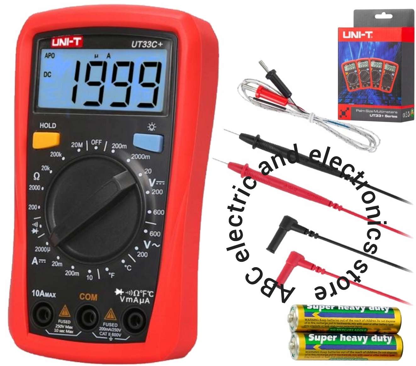 Multimeter Ut33 UT 33 C + Palm Size Digital Multi meter - Abc Electric & Electronics