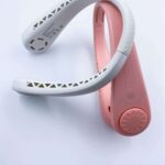 Rechargeable mini USB sport bladeless hanging neck fan with hands free